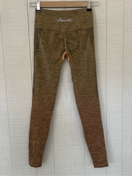 Alphalete Pants - Alphalete Amplify Ombre Orange Brown Leggings XS
